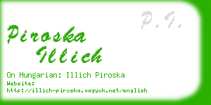 piroska illich business card